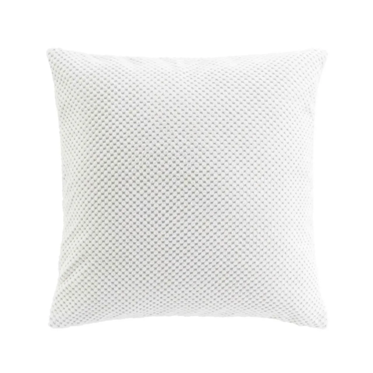 Coussin Et Housse|douceur d'intu017drieur Coussin carré flanelle relief (45 x 45 cm) Java Blanc