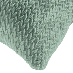 Coussin Et Housse|douceur d'intu017drieur Coussin carré flanelle relief (45 x 45 cm) Flanela Vert kaki