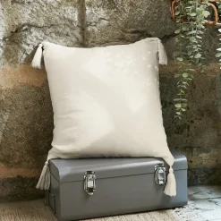 Coussin Et Housse|EMINZA Coussin carré gaze de coton (40 x 40 cm) Gaïa pampa Beige