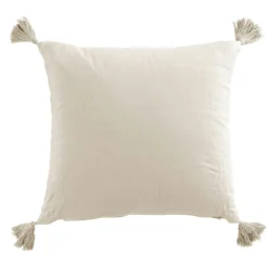 Coussin Et Housse|EMINZA Coussin carré gaze de coton (40 x 40 cm) Gaïa pampa Beige
