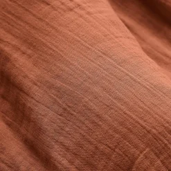 Coussin Et Housse|EMINZA Coussin carré gaze de coton (60 x 60 cm) Gaïa Terracotta