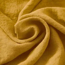 Coussin Et Housse|EMINZA Coussin carré lin lavé (45 cm) Louise Jaune moutarde