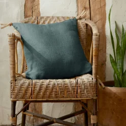 Coussin Et Housse|EMINZA Coussin carré lin lavé (45 cm) Louise Gris ardoise