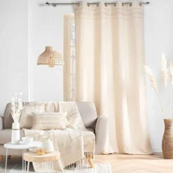 Coussin Et Housse|DOUCEUR D'INTERIEUR Coussin carré polycoton (40 x 40 cm) Doreline Ecru