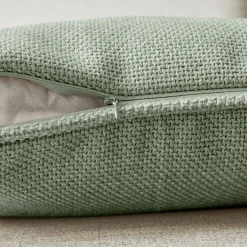 Coussin Et Housse|EMINZA Coussin carré tissé (45 x 45 cm) Alba Vert romarin