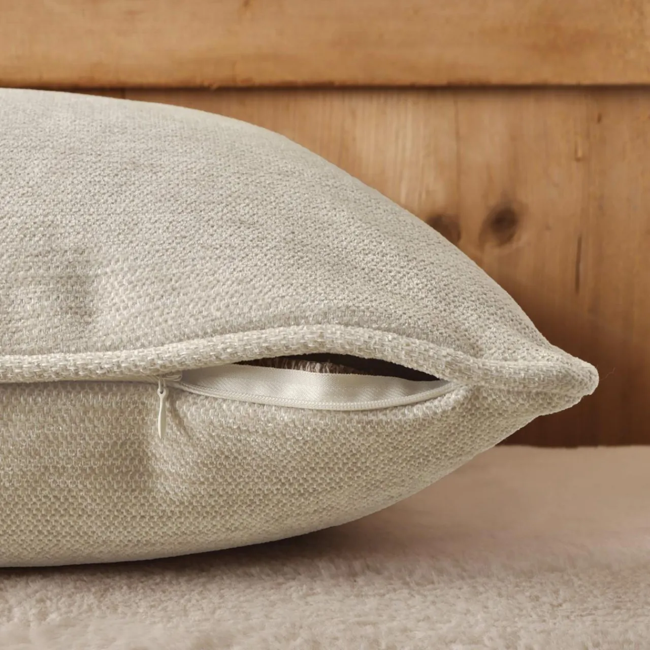 Coussin Et Housse|EMINZA Coussin carré tissé (45 x 45 cm) Magnus Ecru