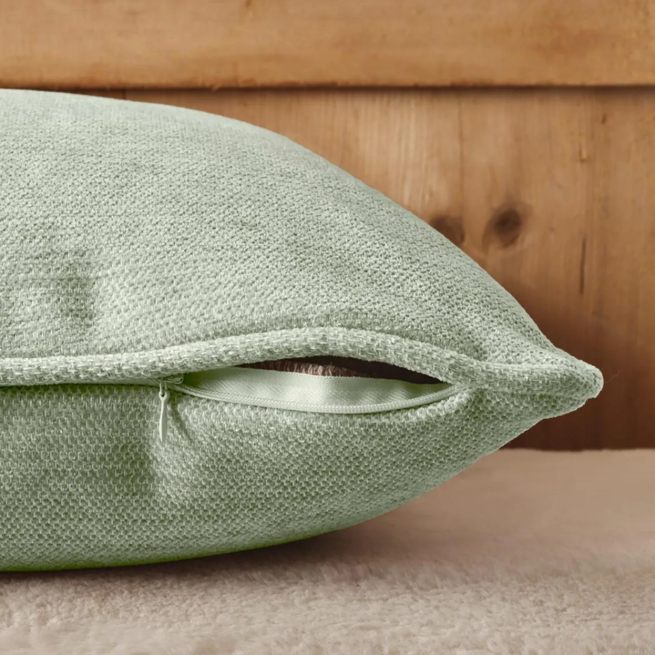 Coussin Et Housse|EMINZA Coussin carré tissé (45 x 45 cm) Magnus Vert Eucalyptus