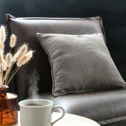 Coussin Et Housse|STOF Coussin carré velours (45 x 45 cm) Dandy Taupe