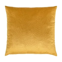 Coussin Et Housse|EMINZA Coussin carré velours (60 x 60 cm) Fern Jaune ocre