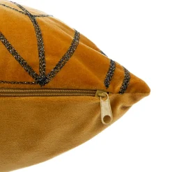 Coussin Et Housse|ATMOSPHERA Coussin carré velours (40 x 40 cm) Charly Jaune ocre