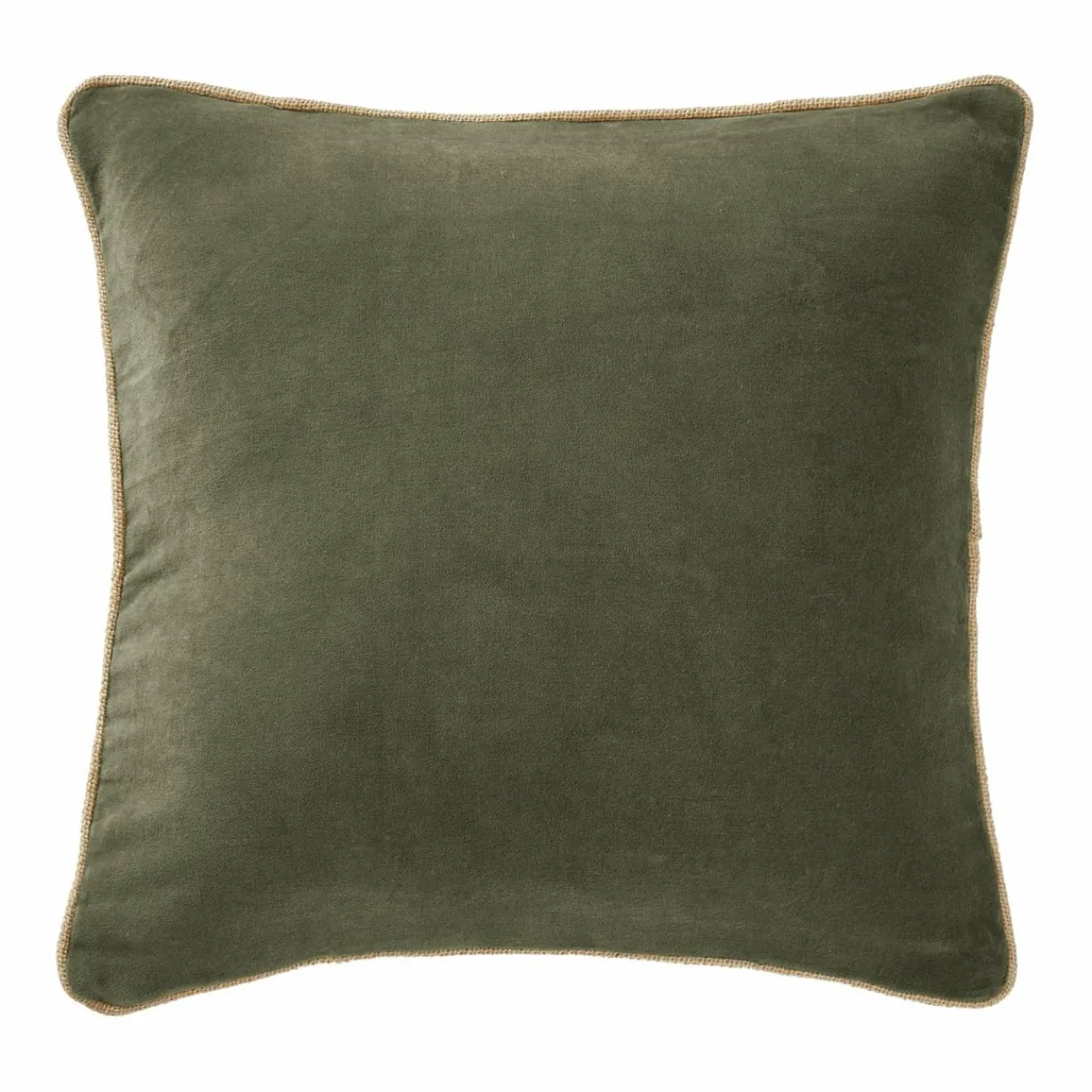 Coussin Et Housse|EMINZA Coussin carré velours de coton (45 x 45 cm) Victor thym Vert