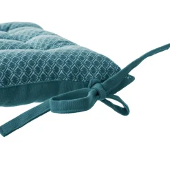 Galette De Chaise|ATMOSPHERA Coussin de chaise carré (38 x 38 cm) Otto Bleu canard