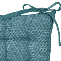 Galette De Chaise|ATMOSPHERA Coussin de chaise carré (38 x 38 cm) Otto Bleu canard