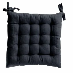 Galette De Chaise|ENJOY HOME Coussin de chaise carré (38 x 38 cm) Bombay Gris Anthracite