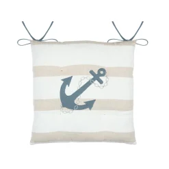 Galette De Chaise|STOF Coussin de chaise carré coton (38 x 38 cm) Nautical Beige