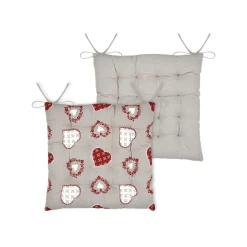 Galette De Chaise|STOF Coussin de chaise carré coton (40 x 40 cm) Ornon Taupe