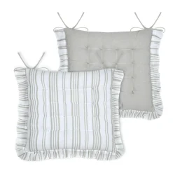 Galette De Chaise|STOF Coussin de chaise carré coton (38 x 38 cm) Joséphine Ecru