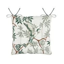 Galette De Chaise|STOF Coussin de chaise carré coton (38 x 38 cm) Botanys Ecru