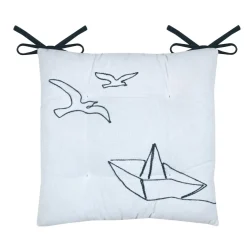 Galette De Chaise|STOF Coussin de chaise carré coton (38 x 38 cm) Bordemer Blanc