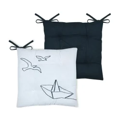 Galette De Chaise|STOF Coussin de chaise carré coton (38 x 38 cm) Bordemer Blanc