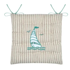 Galette De Chaise|STOF Coussin de chaise carré coton (38 x 38 cm) Barbade Ecru