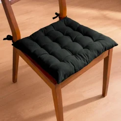 Galette De Chaise|EMINZA Coussin de chaise carré coton (40 x 40 cm) Pixel Noir