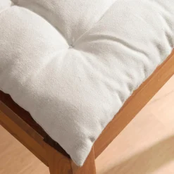 Galette De Chaise|EMINZA Coussin de chaise carré coton (40 x 40 cm) Pixel Beige