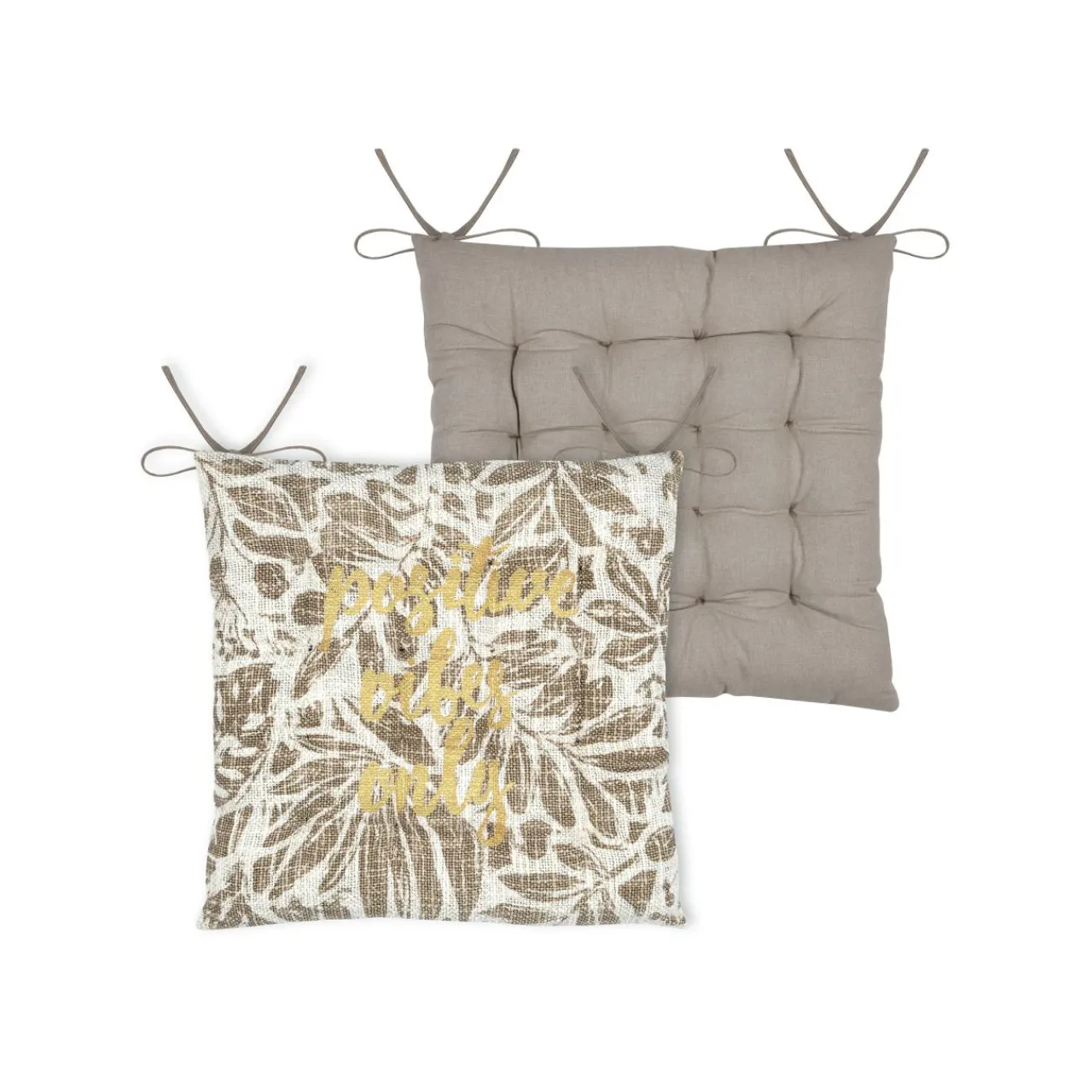 Galette De Chaise|STOF Coussin de chaise carré coton (38 x 38 cm) Hemera Taupe