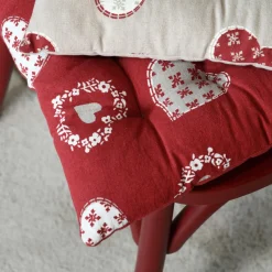 Galette De Chaise|STOF Coussin de chaise carré coton (40 x 40 cm) Ornon Rouge