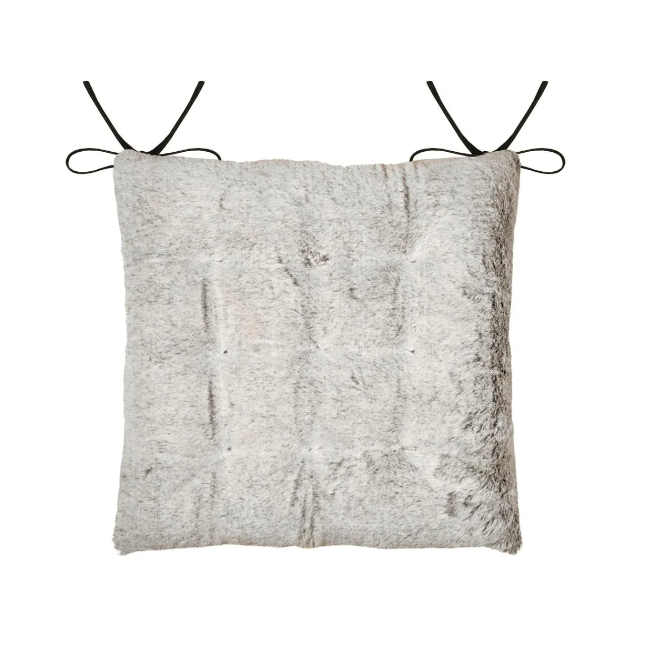 Galette De Chaise|STOF Coussin de chaise carré fausse fourrure (40 x 40 cm) Asgard perle Gris