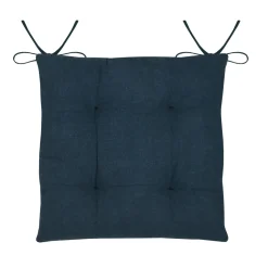 Galette De Chaise|STOF Coussin de chaise carrée coton (38x38 cm) Bordemer Bleu marine