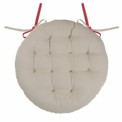 Galette De Chaise|LOVELY CASA Coussin de chaise rond (38 cm) Duo Rouge