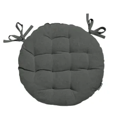 Galette De Chaise|EMINZA Coussin de chaise rond coton (40 cm) Pixel Gris Anthracite
