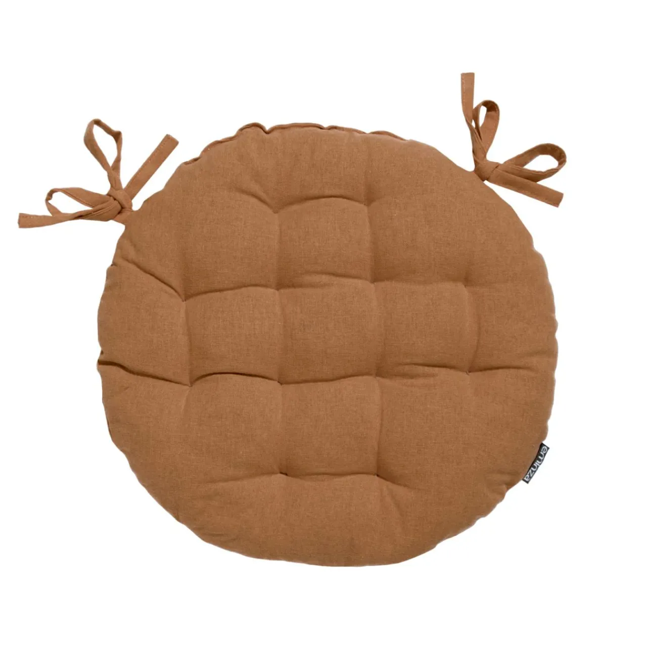 Galette De Chaise|EMINZA Coussin de chaise rond coton (40 cm) Pixel Camel