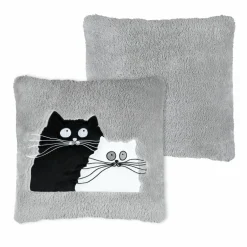 Coussin Et Housse|STOF Coussin de Noël carré (45 cm) Douillet Gris