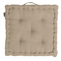 Coussin De Sol|EMINZA Coussin de sol carré gaze de coton (50 x 50 cm) Gaïa Ficelle