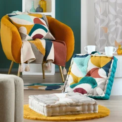 Coussin De Sol|STOF Coussin de sol coton (45 x 45 cm) Blokken Multicolore