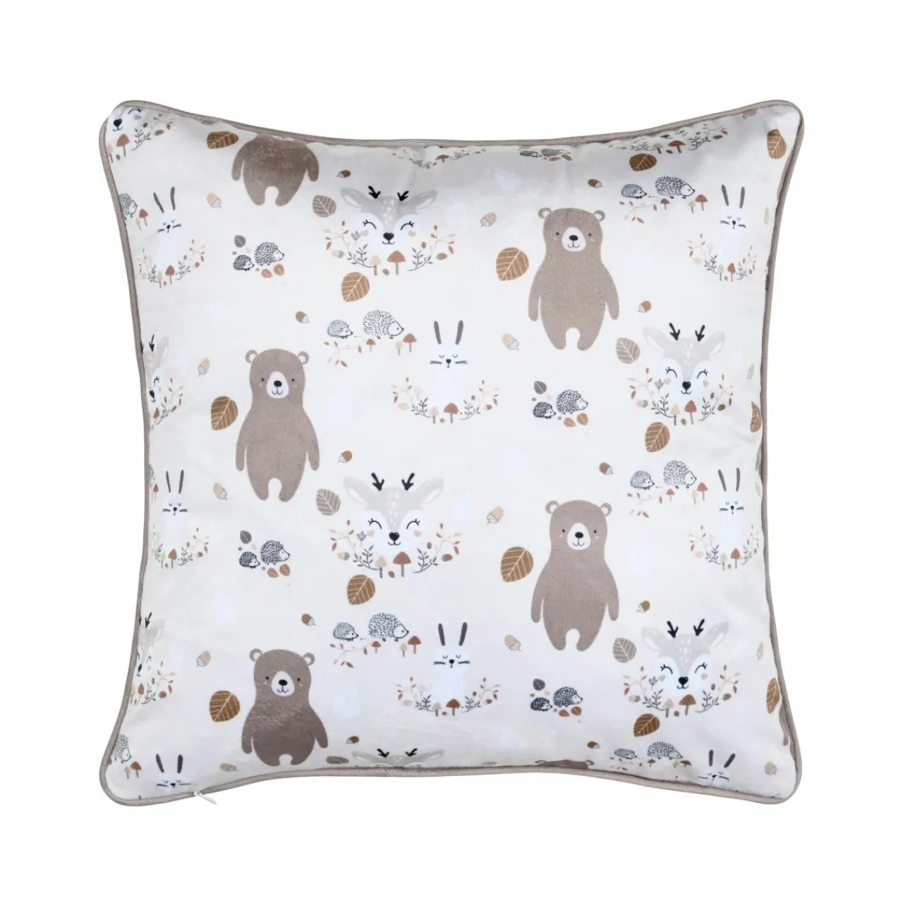 Coussin Et Plaid Enfant|Coussin Et Plaid Enfant|STOF Coussin enfant carré (40 x 40 cm) Gabin Taupe