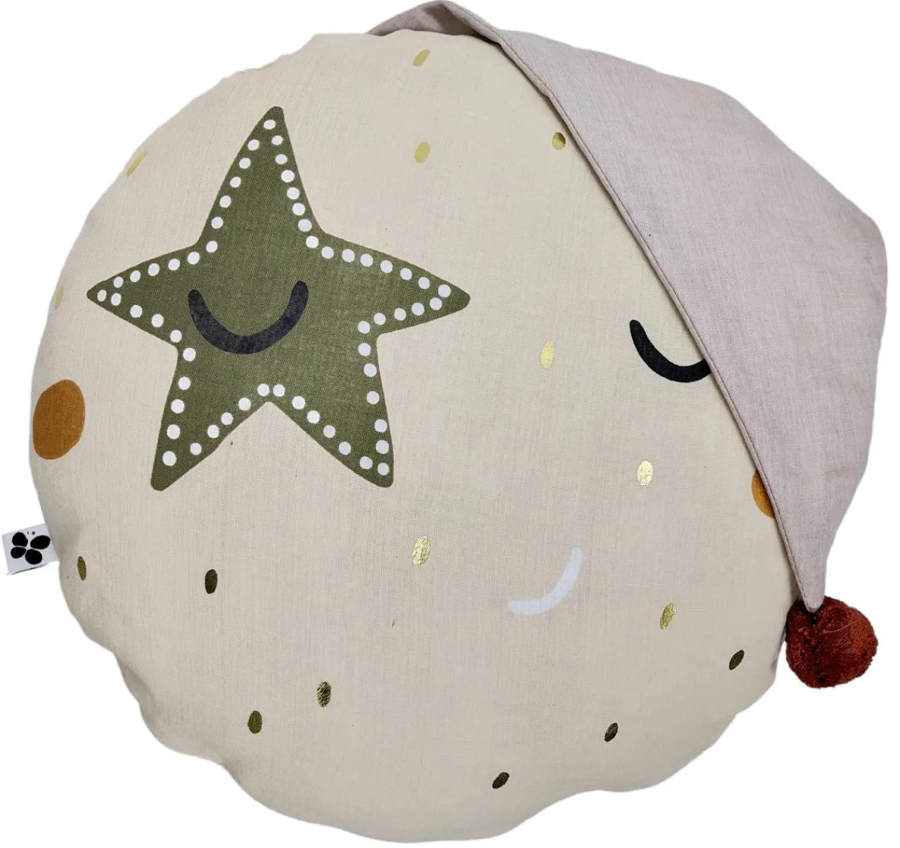 Coussin Et Plaid Enfant|Coussin Et Plaid Enfant|L'effet papillon Coussin enfant rond coton (40 cm) Sky Dream Multicolore