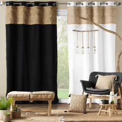 Coussin Et Housse|EMINZA Coussin rectangulaire coton et jute (30 x 50 cm) Nama Noir