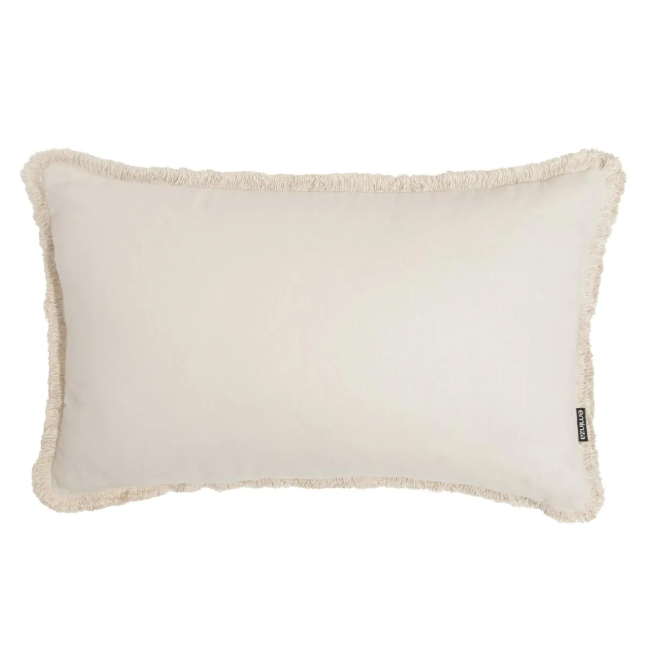 Coussin Et Housse|EMINZA Coussin rectangulaire coton (40 x 60 cm) Pixel franges Beige