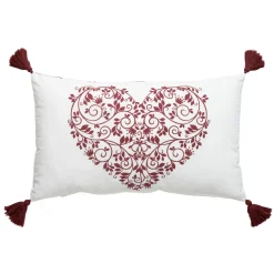 Coussin Et Housse|EMINZA Coussin rectangulaire coton (30 x 50 cm) Megeve Rouge