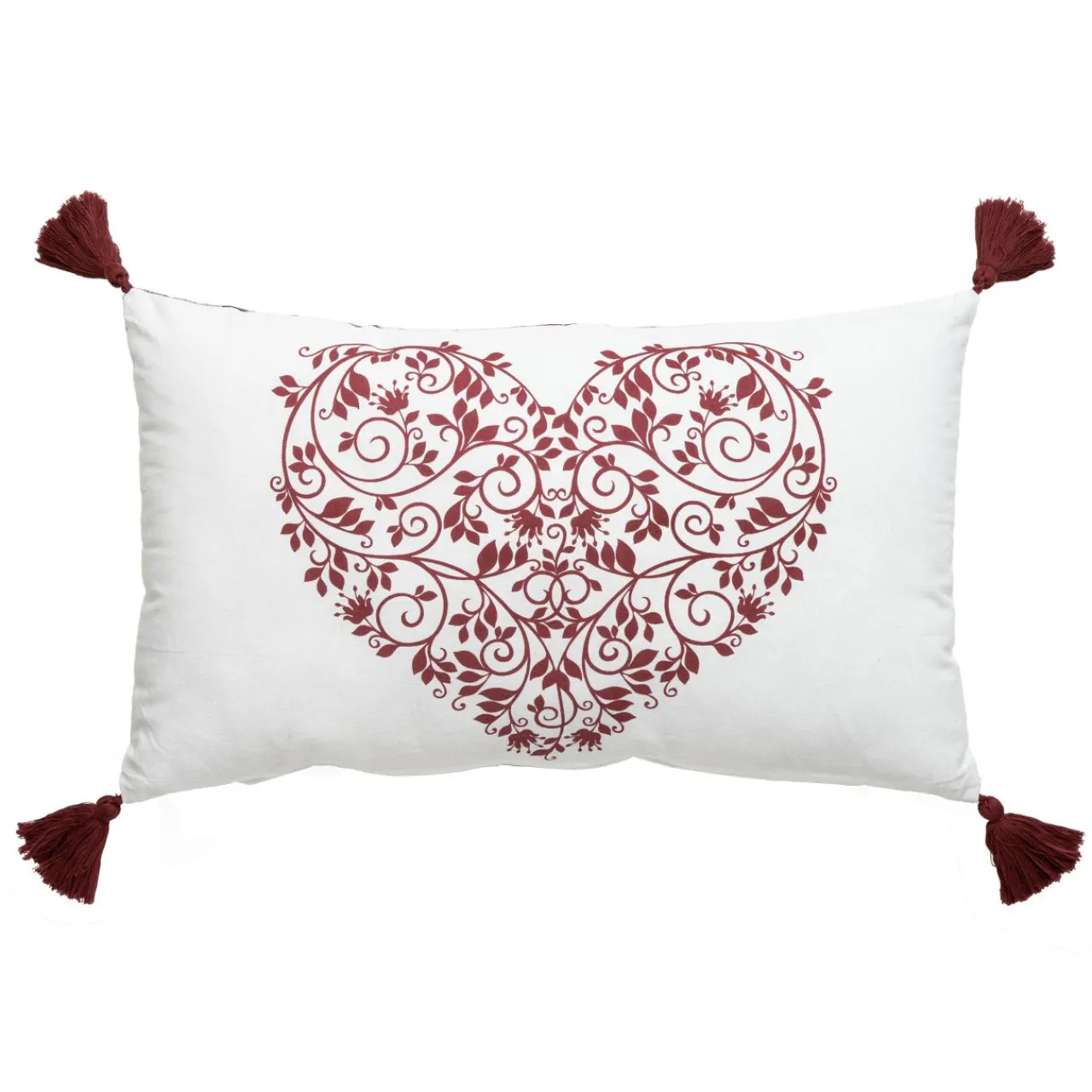 Coussin Et Housse|EMINZA Coussin rectangulaire coton (30 x 50 cm) Megeve Rouge