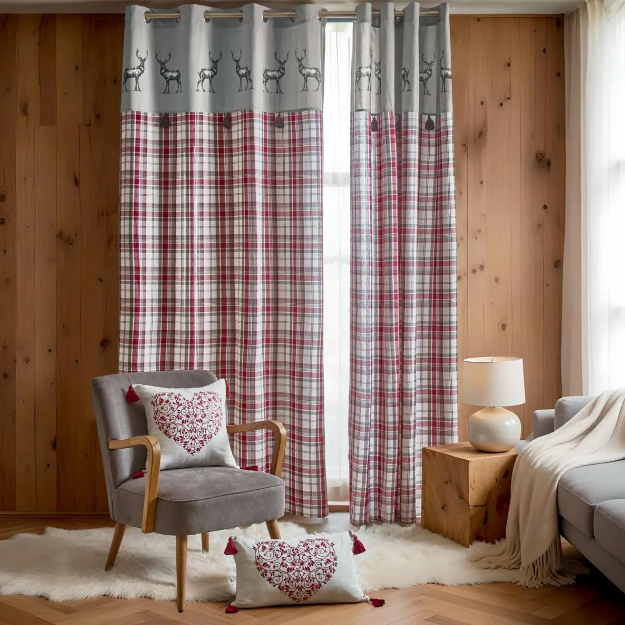 Coussin Et Housse|EMINZA Coussin rectangulaire coton (30 x 50 cm) Megeve Rouge