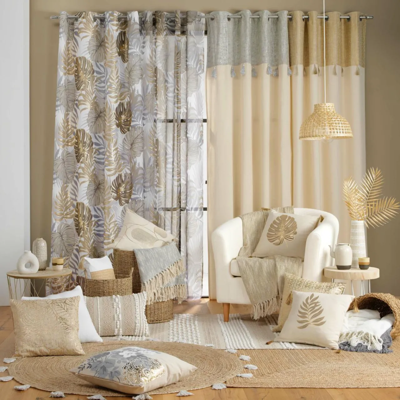 Coussin Et Housse|douceur d'intu017drieur Coussin rectangulaire coton (30 x 50 cm) Blanca Beige