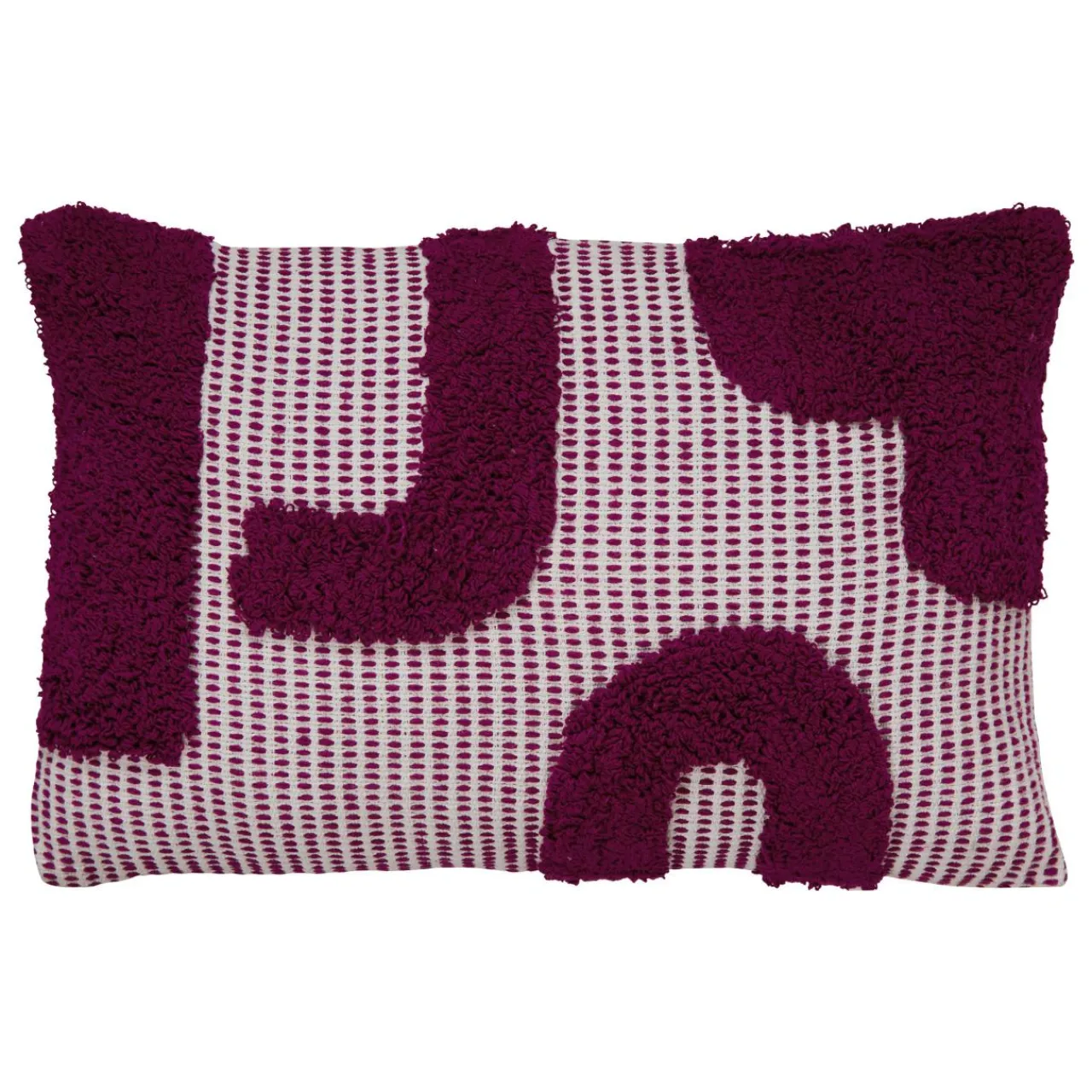 Coussin Et Housse|Atmosphera, cru017dateur d'intu017drieur Coussin rectangulaire coton (38 x 58 cm) Poppy Violet