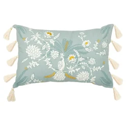 Coussin Et Housse|Atmosphera, cru017dateur d'intu017drieur Coussin rectangulaire coton (38 x 58 cm) Wild Vert céladon