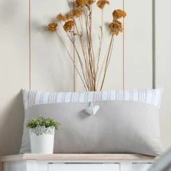 Coussin Et Housse|STOF Coussin rectangulaire coton (35 x 60 cm) Josephine Ecru