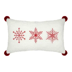 Coussin Et Housse|STOF Coussin rectangulaire effet fausse fourrure (30 x 50 cm) Bessey Rouge