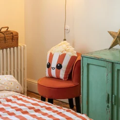 Coussin Et Plaid Enfant|Coussin Et Plaid Enfant|L'EFFET PAPILLON Coussin rectangulaire enfant coton (40 x 42 cm) Fresh popcorn Rouge